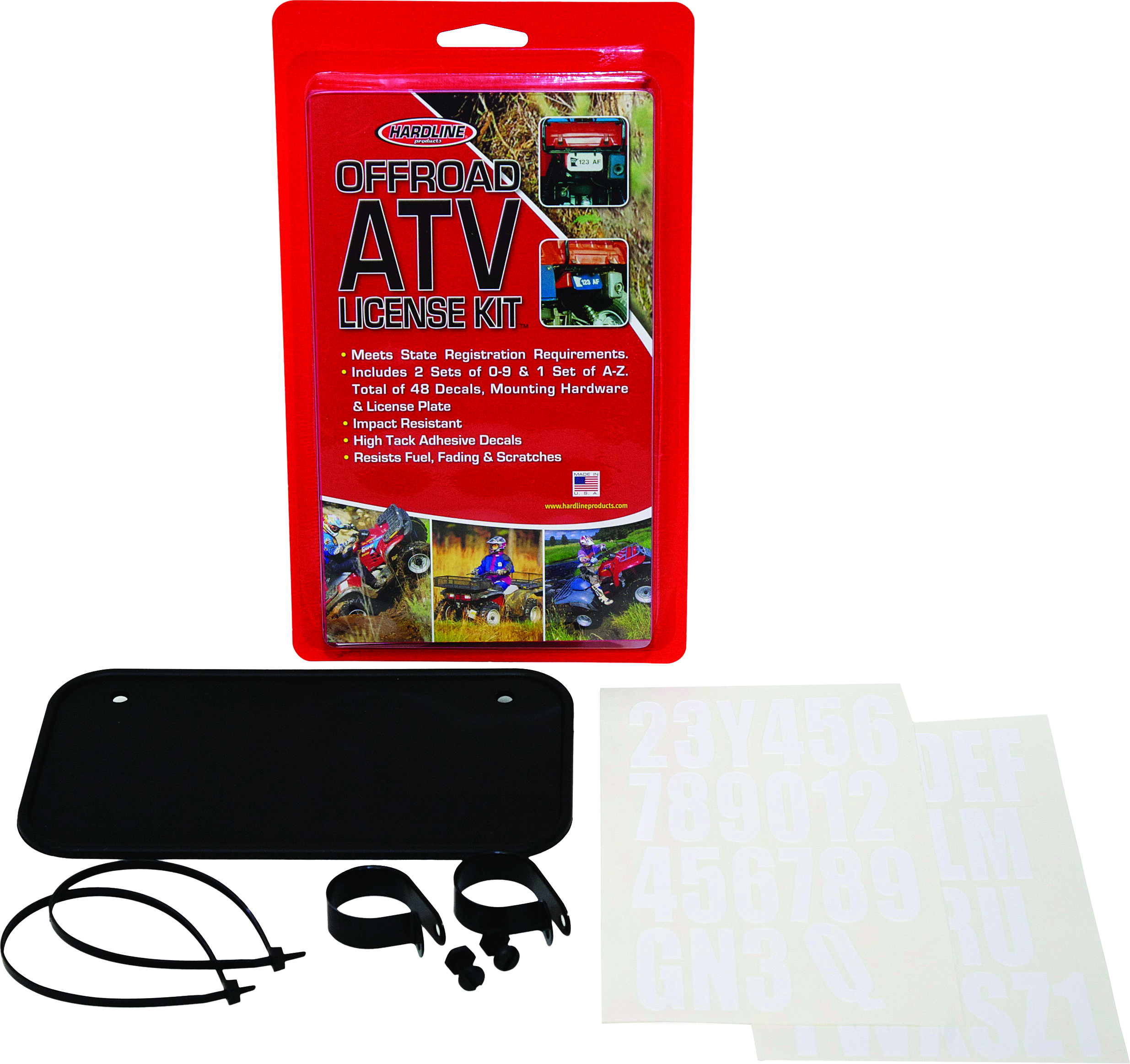ATV LICENSE PLATE KIT BLACK